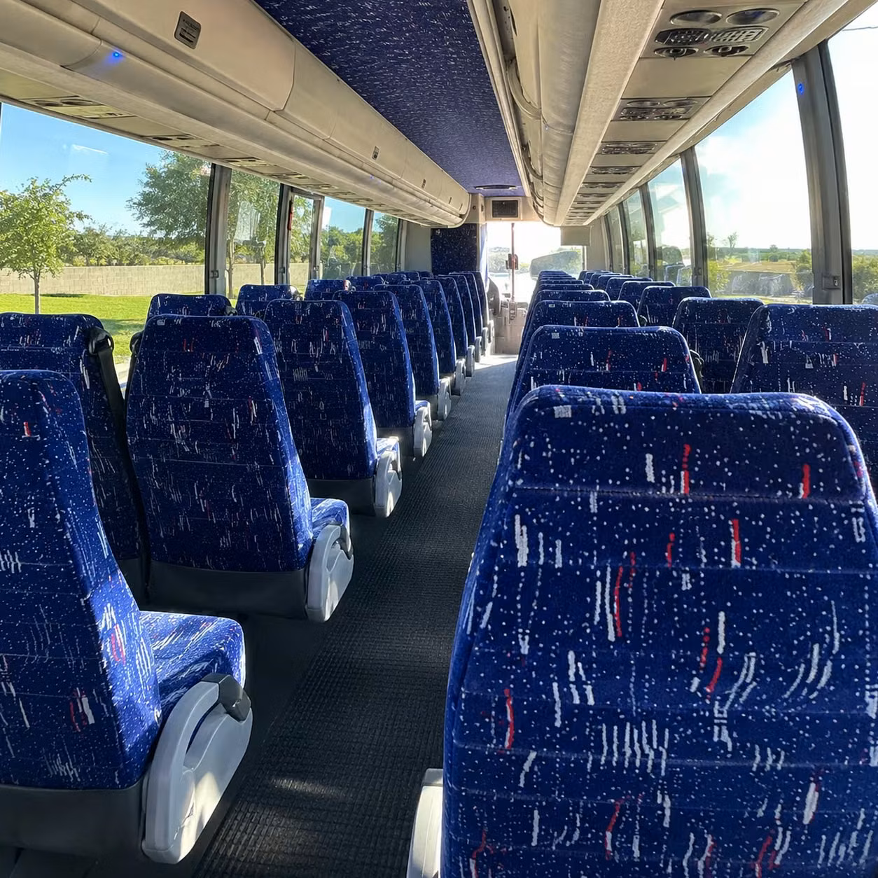 cedar rapids charter bus interior